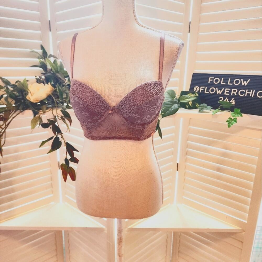 RACHEL Rachel Roy Lace Bra in Purple